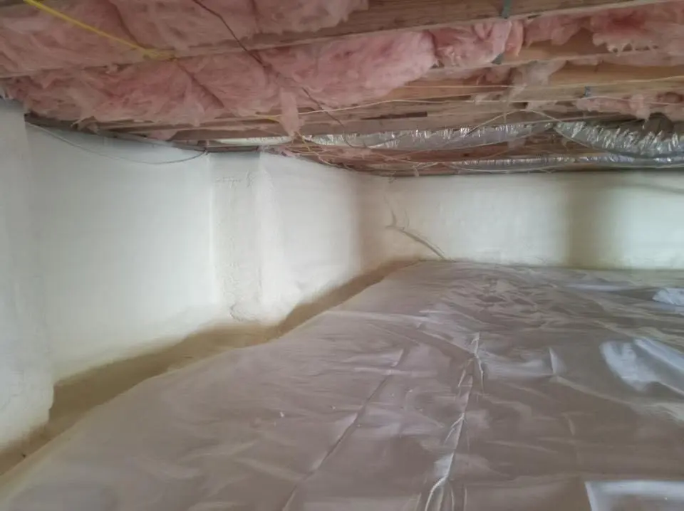 Crawl space encapsulation with closed-cell spray foam for Spray Foam Roofing in Collegeville