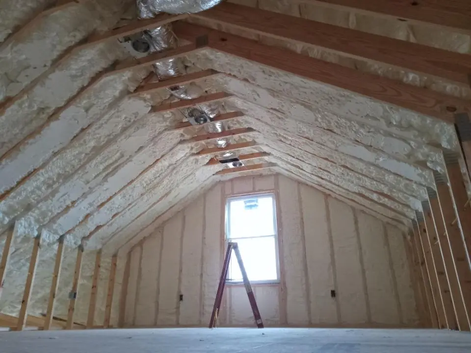 Spray foam roofing application for Crawl Space Insulation project in Collegeville